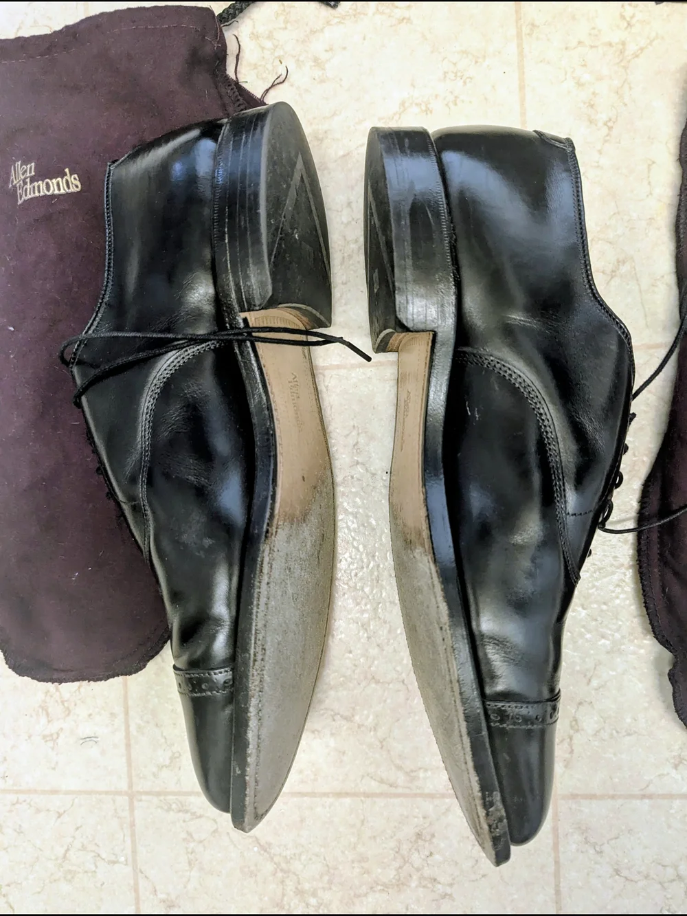 Allen Edmonds Byron Black Cap Toe Oxford Dress Shoes Men’s 10.5 D Leather USA